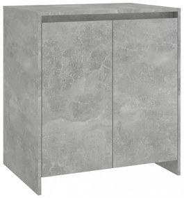 betonszürke szerelt fa tálalószekrény 70x41x75 cm
