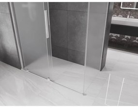 Mexen Velar, zuhanykabin tolóajtóval 140 x 75 cm, 8 mm-es mattüveg, króm, 871-140-075-31-01
