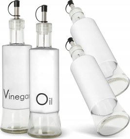 2x Olívaolaj Palack Olaj Tartály Ecet adagoló üveg Komplett N1