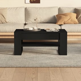 fekete szerelt fa dohányzóasztal 102x55x45 cm