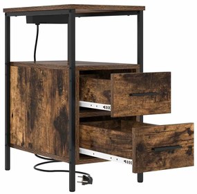 Éjjeli Szekrények 2 pcs Füstölt tölgy 30 x 48 x 61 cm Faanyag