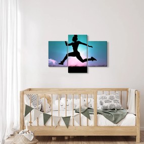 Ugráló nő sziluettek képe (90x60 cm)