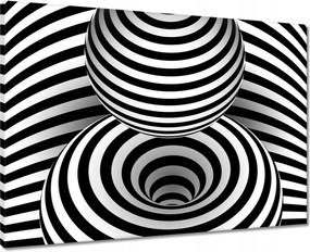 Vászonkép 70x50 Absztrakt fekete-fehér