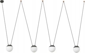 Faro Mine Glass Space függeszték 4xE27 szürke, 8m kábel