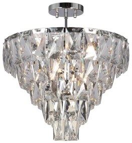 Csillár CHELSEA 6xE14/40W/230V átm. 50 cm fényezett króm