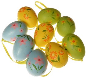 Külső függő tojáskészlet, magasság 5 cm,  9 dbcsomagban, vegyes színek