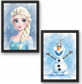Két darabos Elsa &amp; Olaf Jégvarázs poszter szett A4-es méret
