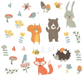 Funny Scandinavian Animals gyerek falmatrica szett - Ambiance