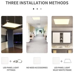 Aigostar - LED mennyezeti panel 40W, 230V, 6500K, 60x60 cm, fehér