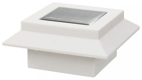 6 db négyszögletes fehér kültéri napelemes LED lámpa, 12 cm