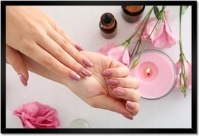 Poszterek keretben 60x40 Ápolt kezek Spa Virágok