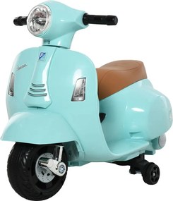 HOMCOM Elektromos gyerekmotor vespa, LED fénnyel, hanggal, 18-36 hónapos korú, türkiz