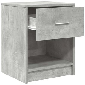 2 db betonszürke éjjeliszekrény fiókkal 40x34x50 cm