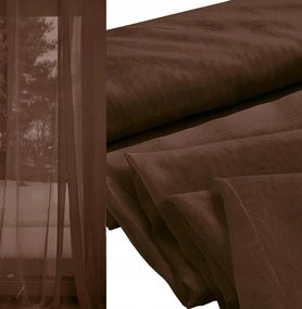 Függöny függöny finom fátyol sima méteráru 300 cm barna