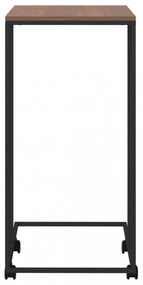 fekete szerelt fa kisasztal kerekekkel 40 x 30 x 63,5 cm