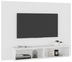 fehér szerelt fa fali TV-szekrény 120 x 23,5 x 90 cm