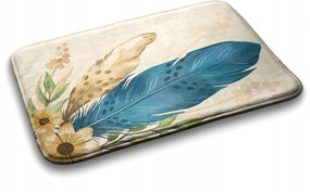 Fürdőszobaszőnyeg puha Toll és virágok 75x45 cm