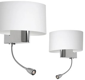 LED Fali lámpa CASINO 1xE27/60W/230V + LED/1W/230V fehér