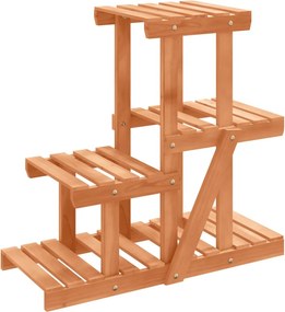 vidaXL tömör fenyőfa virágtartó állvány 58 x 25 x 51 cm