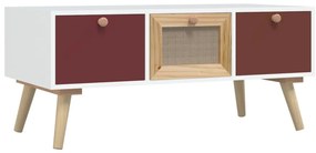 Szerelt fa dohányzóasztal fiókokkal 80 x 40 x 35,5 cm