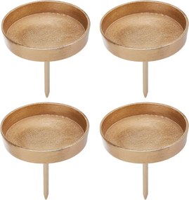 ADVENT koszorúba szúrható gyertyatartó, arany Ø8cm, 4 db-os szett