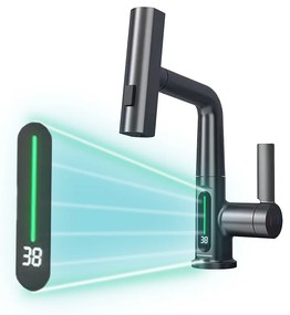 Mara mosogató csaptelep multifunkciós fejjel digitális kijelzővel