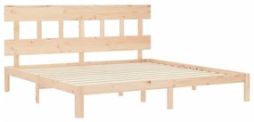 tömör fa ágykeret fejtámlával Super King Size