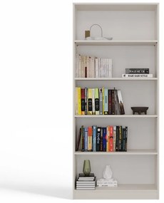 Kashar R80 polcos szekrény, könyvtartó, 80x182x30 cm, kasmír