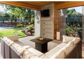 Planika Square Asztal GAS - Kültéri gáz kandalló 79,7x90 cm 10kW