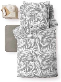 Szürke egyszemélyes pamut paplanhuzat 140x200 cm Botania – douceur d'intérieur