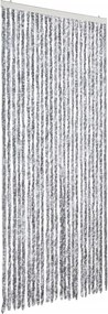 vidaXL fehér és szürke zsenília rovarfüggöny 100 x 220 cm