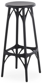 Barová židle A.I. STOOL LIGHT, v. 75 cm, více barev - Kartell Szín: černá