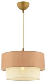 Zsinóros függőlámpa ECHO 1xE27/60W/230V barna/krém