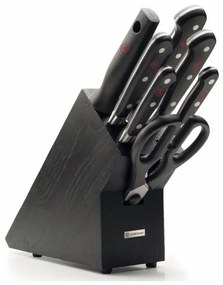 Wüsthof CLASSIC 8 részes konyhai késkészlet, kőrisfa/fekete állvánnyal