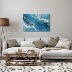 Kép - Világoskék márvány arannyal II. (90x60 cm)