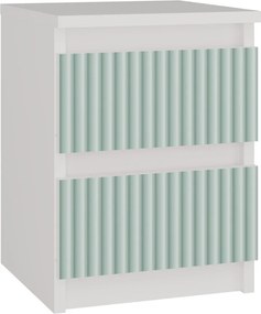 MIX M2 ARTEO éjjeliszekrény, 30x40x30 cm, fehér-mentazöld