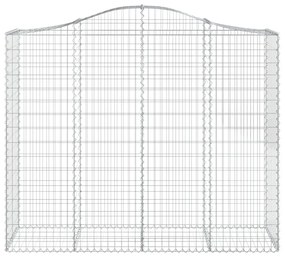 íves horganyzott vas gabion kosár 200x50x160/180 cm