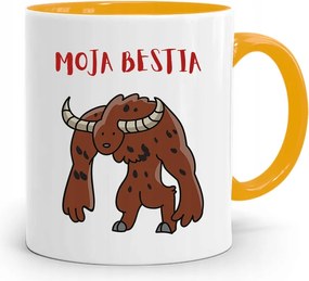 Sárga Ajándék Bögre Fiúnak Az Én Fenevadom nyomott mintával