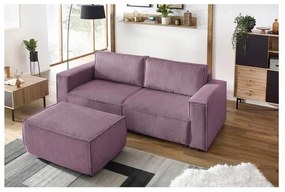 Rózsaszín kordbársony puff Nihad – Bobochic Paris