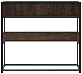 barna tölgyszínű szerelt fa tálalóasztal 90x35x80 cm