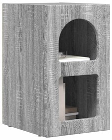 vidaXL Éjjeli asztal Szürke Sonoma 29.5 x 35 x 50 cm Faanyag