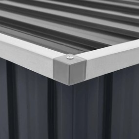 antracitszürke kerti tárolóláda 129 x 67 x 65 cm