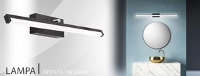 LED FÜRDŐSZOBA LÁMPA TÜKÖR fölötti 12W 50cm APP373-1W Fekete