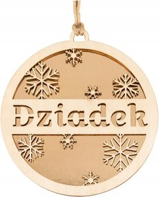 Fa Karácsonyfadísz Nagypapa Felirattal Karácsonyi Ajándék Rétegelt Lemez