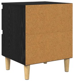 vidaXL Ágy szekrények 2 pcs Fekete tölgy 40 x 35 x 50 cm Faanyag