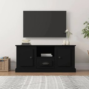 Fekete szerelt fa TV-szekrény 100x35,5x45 cm