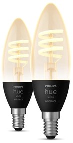 Szálas okos izzó szett 2 db-os E14, 5 W White ambiance – Philips Hue
