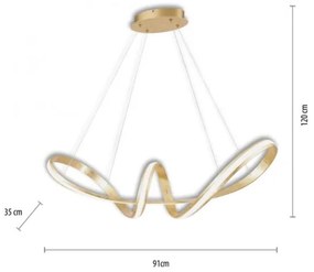 Paul Neuhaus 8292-12 - LED Dimmelhető csillár zsinóron MELINDA LED/38W/230V