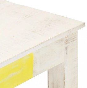 fehér tömör mangófa dohányzóasztal 110 x 60 x 45 cm