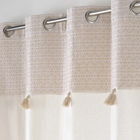 Fehér-bézs pamutkeverék függöny 140x240 cm Milano – douceur d'intérieur